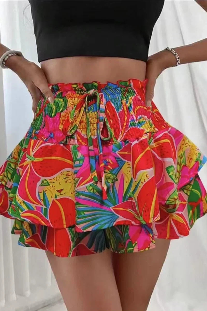 Floral Shorts - Piña Colada