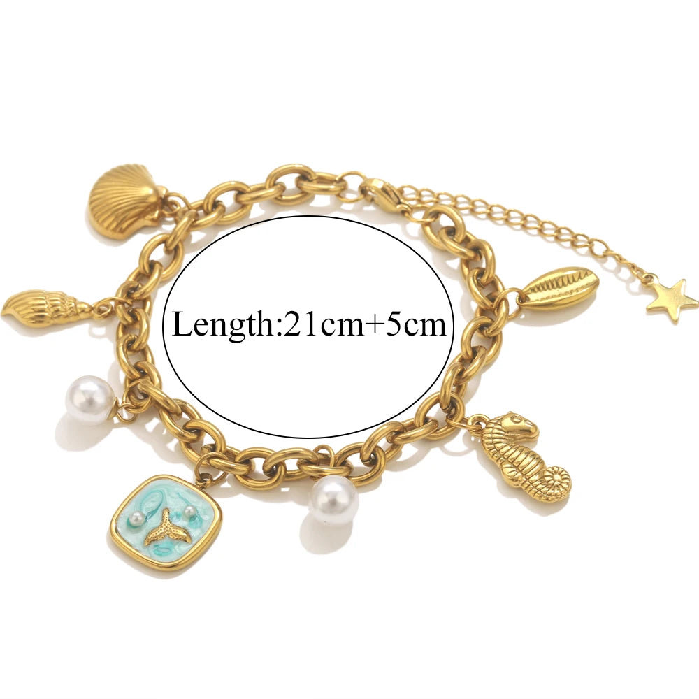 Seashell Bracelet Gold-Plated