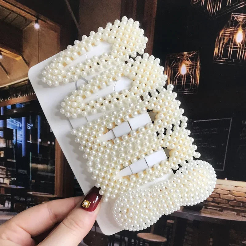 Flower Pearl Hair Clip - Piña Colada