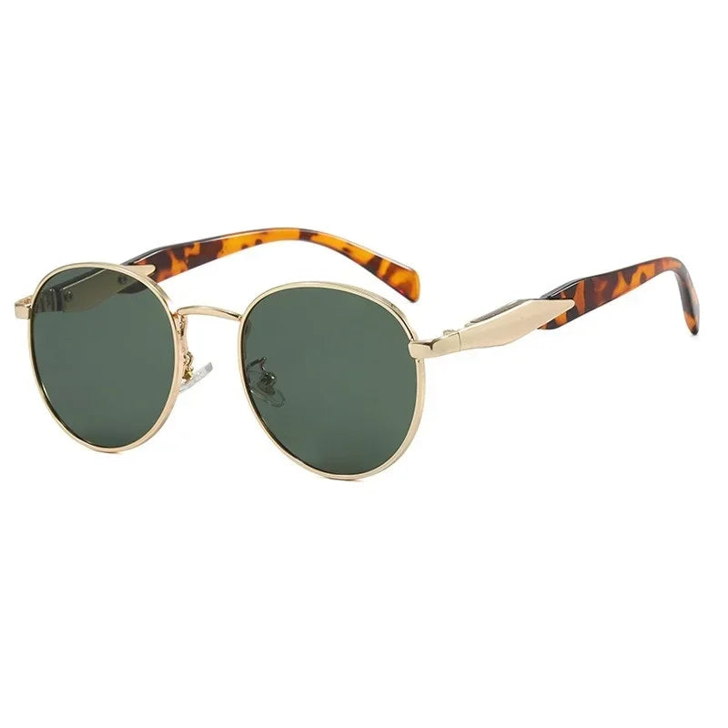 Vintage Round Metal Sunglasses - Piña Colada
