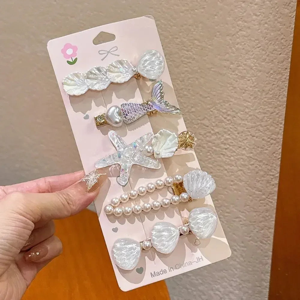 Shell Starfish Hair Clips - Piña Colada