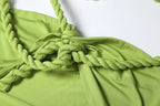 Backless Slim-Fit Cotton Maxi Dress - Piña Colada