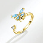 Spinner Ring Crystal Flower - Piña Colada