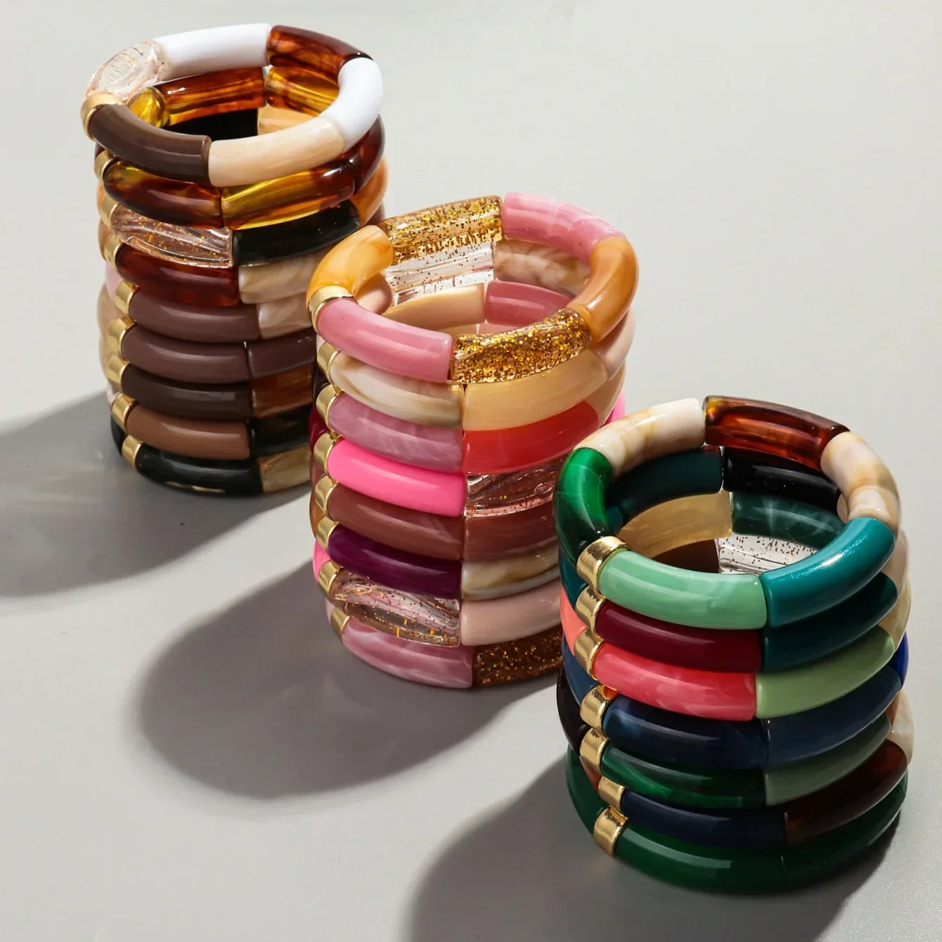 Acrylic Design Bracelet - Piña Colada