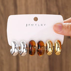 6Pcs/Set Classic Earrings - Piña Colada