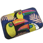 Novelty Toucan Bird Women Crystal Evening Bags Rhinestones - Piña Colada