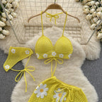 Halter Knit Two-Piece Set - Piña Colada