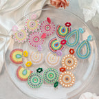 Boho Colorful Acrylic Charm Earrings - Piña Colada