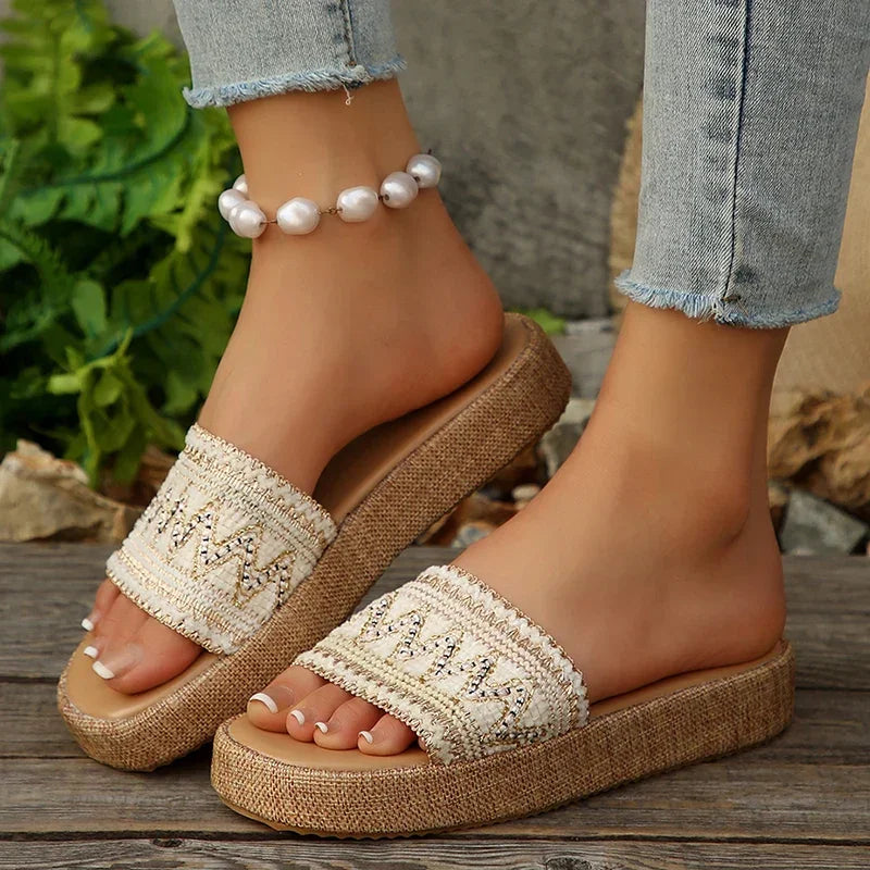 Bohemian Sandals Platform - Piña Colada
