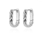 Zircon Polygon Earrings For Women Stainless Steel Geometric - Piña Colada