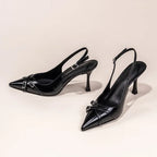 Pointed Toe High-heeled Shoes - Piña Colada