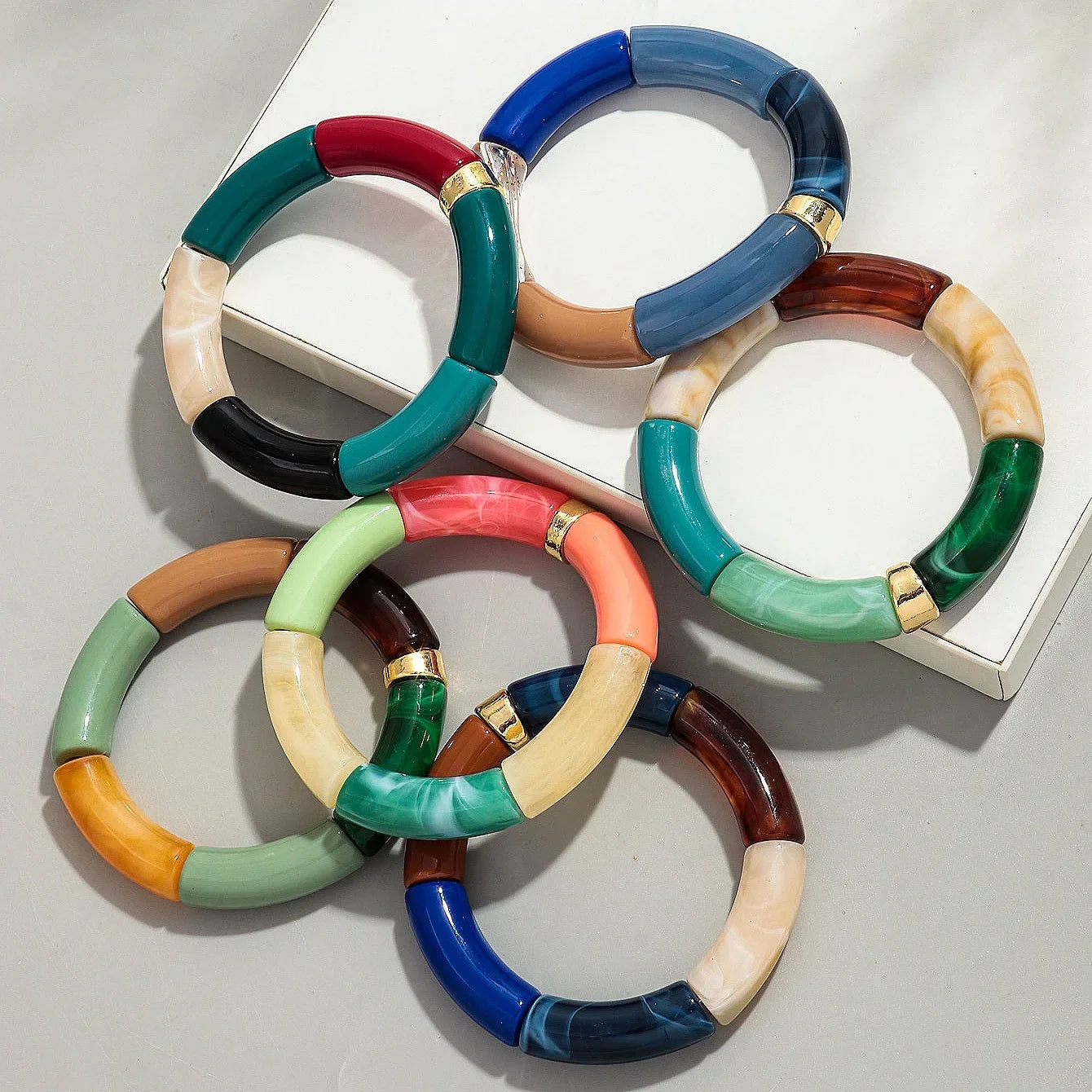 Acrylic Design Bracelet - Piña Colada