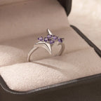 Stainless Steel Zircon Adjustable Ring - Piña Colada