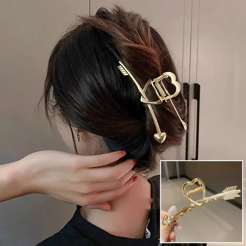 Metal Geometric Hair Claws - Piña Colada