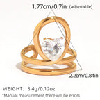 Cubic Zirconia Ring - Piña Colada