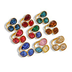 Gold Zircon Adjustable Ring