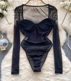 Floral Mesh Bodysuits - Piña Colada