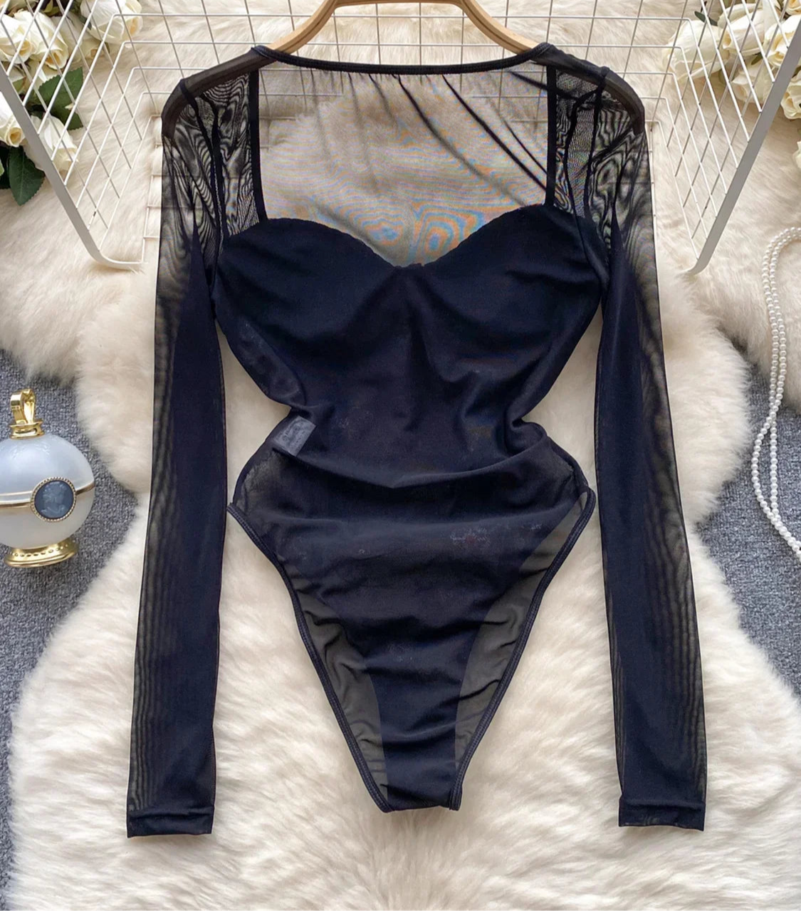 Floral Mesh Bodysuits - Piña Colada
