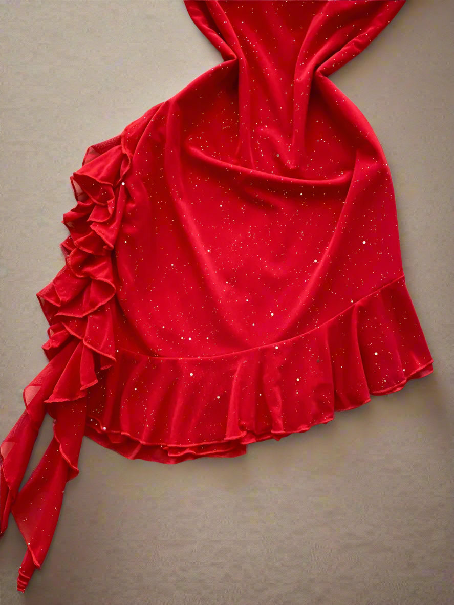 Ruffled Mini Dress for Women - Piña Colada