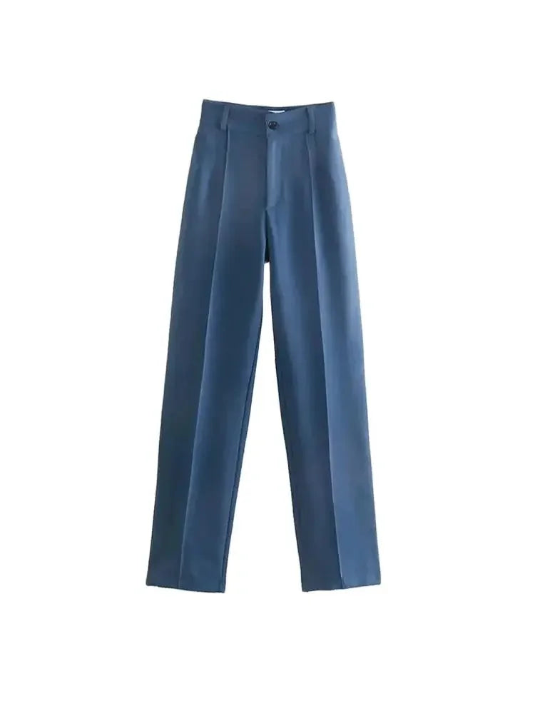 Office Wear Straight Pants - Piña Colada