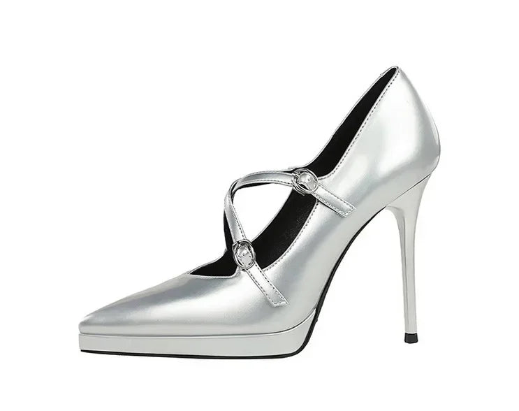 High Heels Cross Belt Buckle Lady - Piña Colada