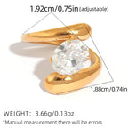 Cubic Zirconia Ring - Piña Colada