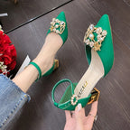 Bling Crystal High Heels Pumps - Piña Colada