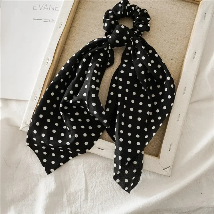 Print Bow Satin Long Ribbon - Piña Colada