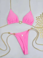 Bikini Low Waist Lace-up - Piña Colada