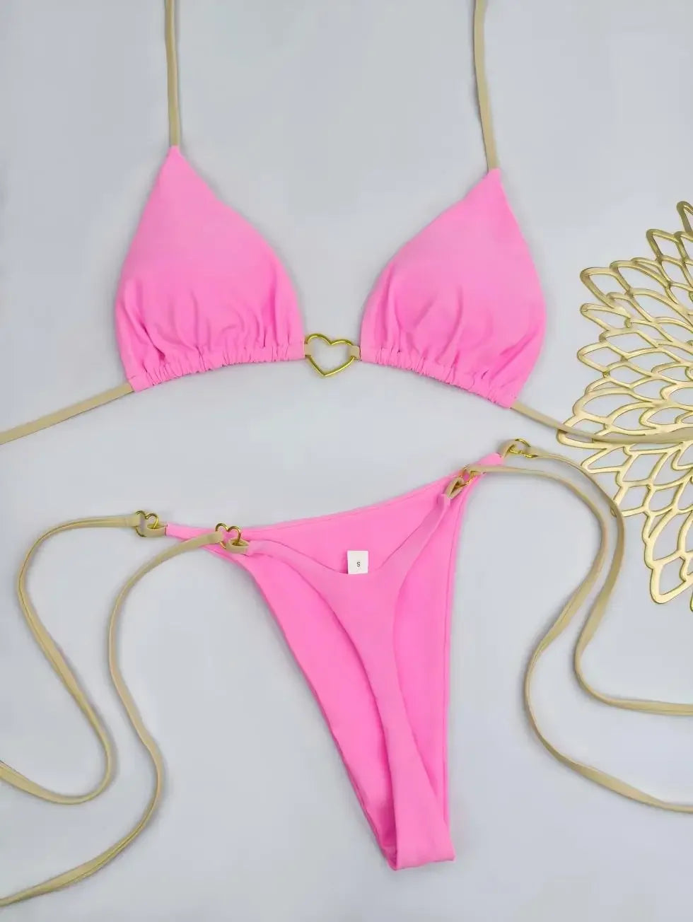 Bikini Low Waist Lace-up - Piña Colada