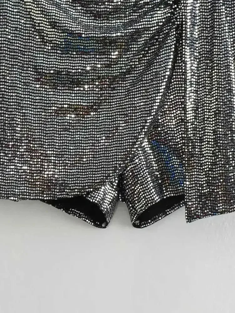 Sequin Shorts Skirts - Piña Colada