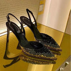 Luxury Rhinestones Gradient Slingbacks Pumps - Piña Colada