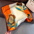 Silk Scarf Square Hairbands Flower - Piña Colada