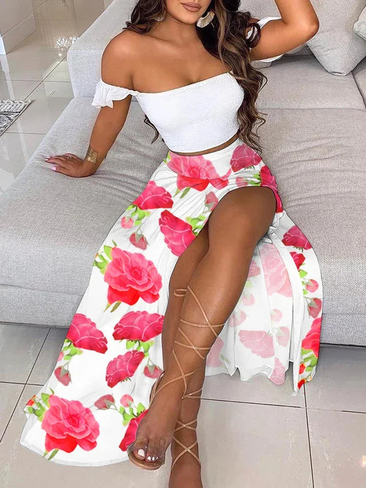 2-Piece Boho Off-Shoulder - Piña Colada
