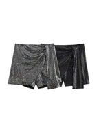 Sequin Shorts Skirts - Piña Colada