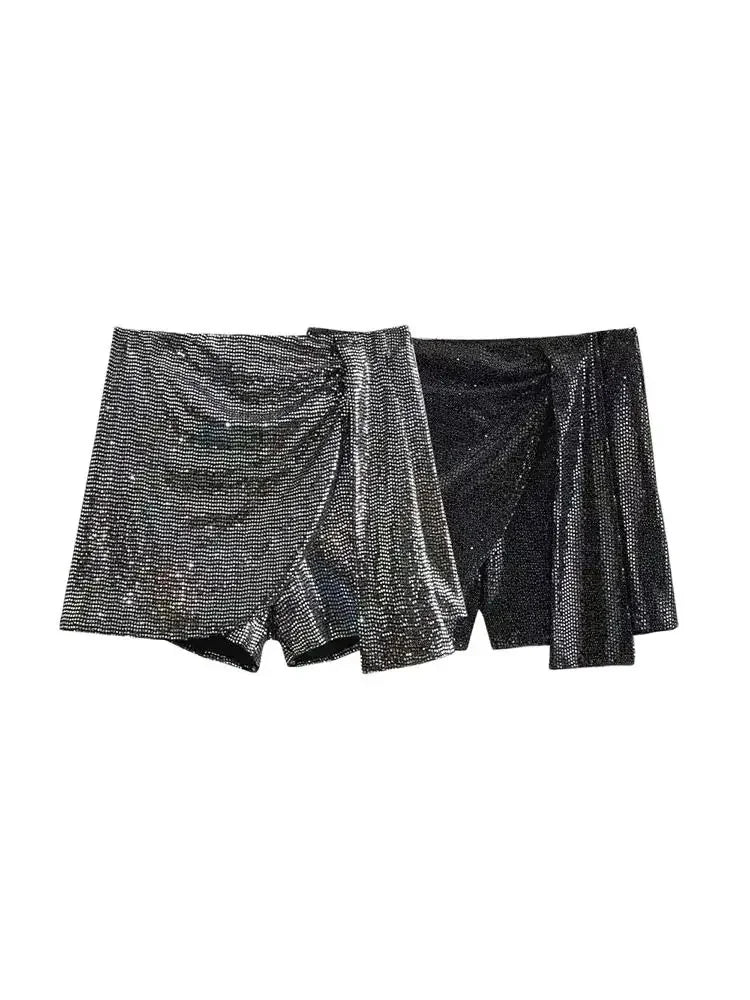 Sequin Shorts Skirts - Piña Colada