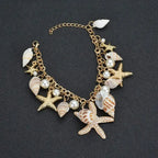 Starfish & Shell Charm Bracelet - Piña Colada