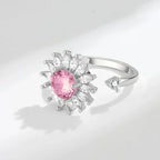 Spinner Ring Crystal Flower - Piña Colada