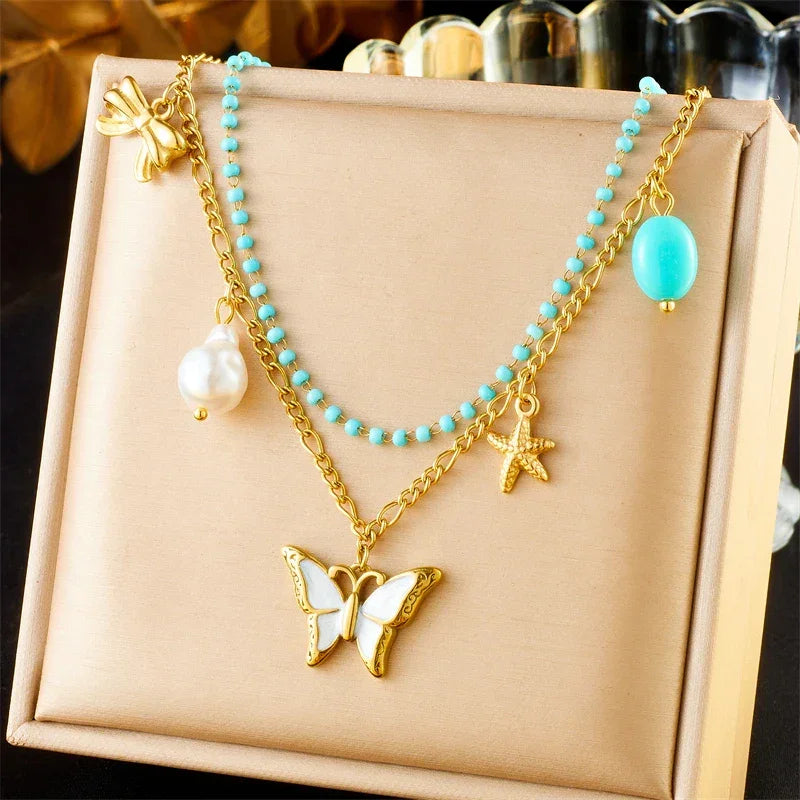 316L Stainless Steel Necklace New Trend - Piña Colada