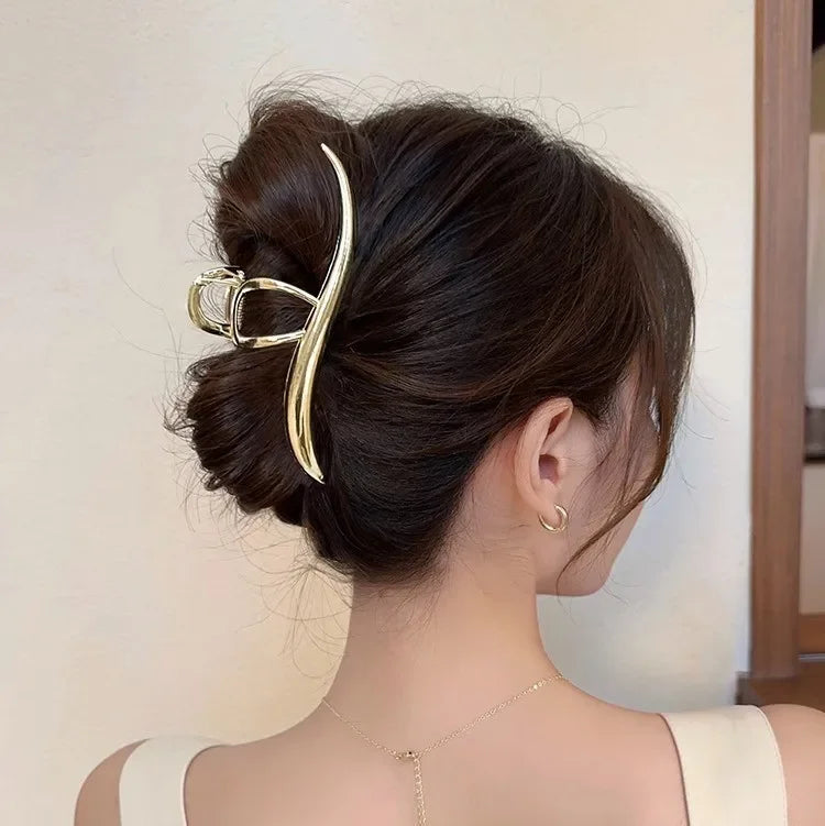 Metal Geometric Hair Claws - Piña Colada
