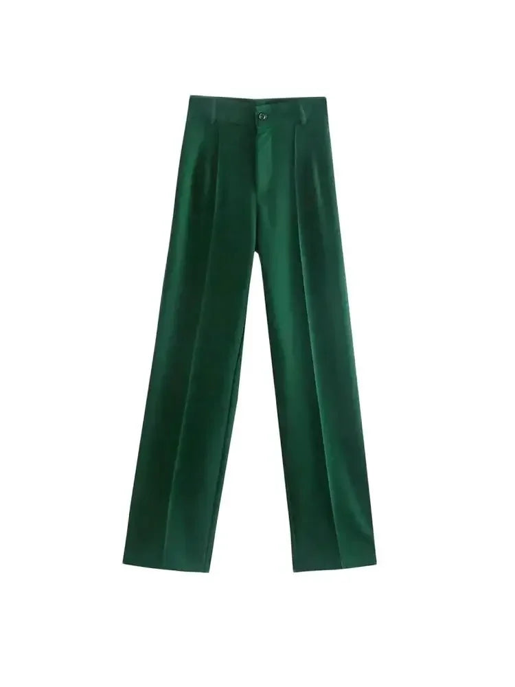 Office Wear Straight Pants - Piña Colada