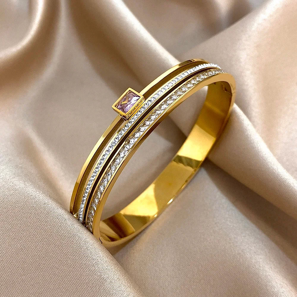 Stainless Steel Cuff Bracelet Color - Piña Colada