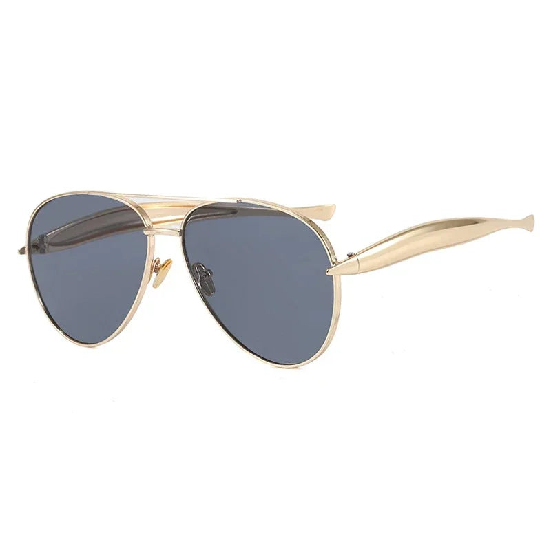 Vintage Metal Pilot Sunglasses - Piña Colada