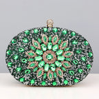 Crystal Floral Evening Clutch - Piña Colada
