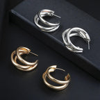Chunky Stainless Steel Hoop Earrings - Piña Colada