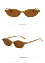 Retro Oval Frame Sunglasses - Piña Colada
