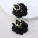 Lace Flower Cotton Drop Earrings - Piña Colada