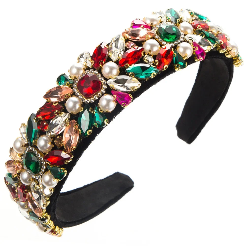 Rhinestone Women Headband - Piña Colada