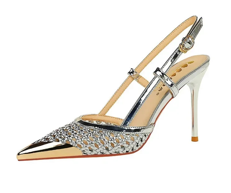 Mesh Open Heel Shoes - Piña Colada