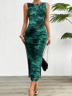Tie-Dye Dress with Neckline - Piña Colada